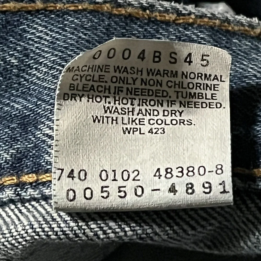 Levi's 550 Blue Jeans‎ Mens 36x31 Vintage Y2K Black Batwing Relaxed Fit Denim